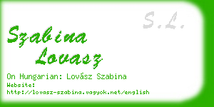 szabina lovasz business card